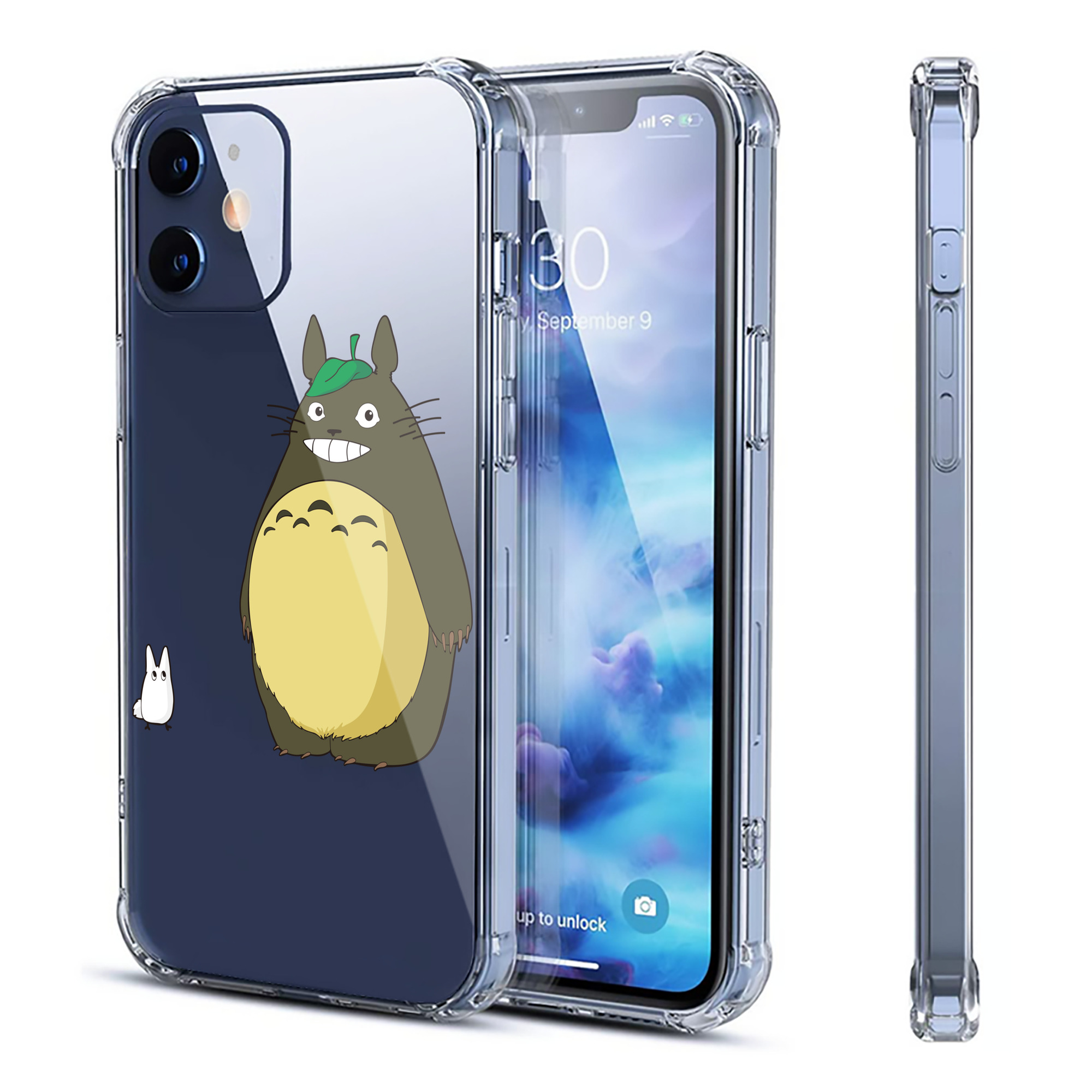 （画像用） となりのトトロ 草壁メイ 草壁サツキ My Neighbor Totoro Satsuki Kusakabe Mei Kusakabe 【iPhone 12シリーズ対応】透明スマホケース（クリアソフトケース）
